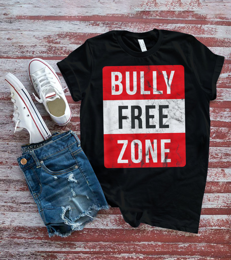Bully Free Zone Red Anti Bullying Awareness T-Shirt