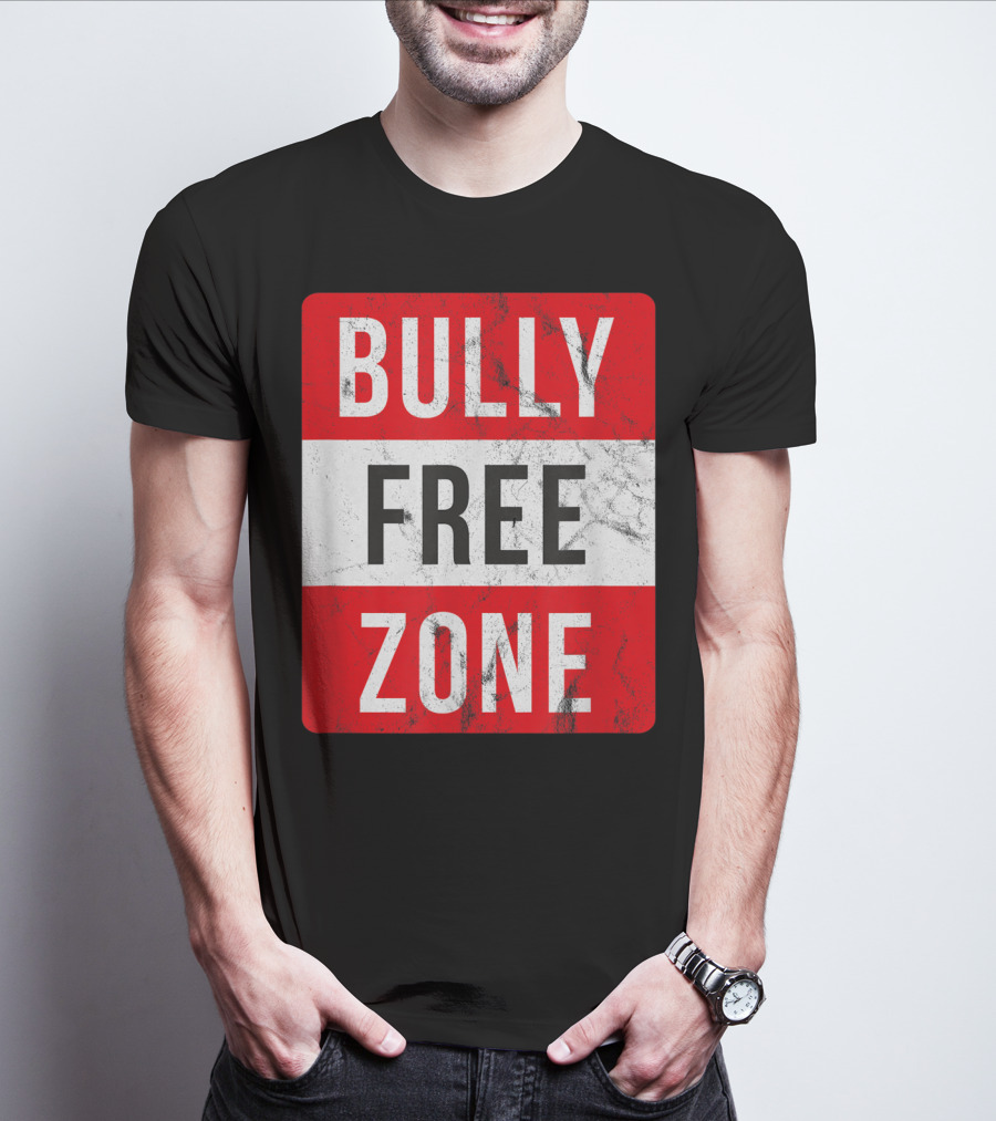 Bully Free Zone Red Anti Bullying Awareness T-Shirt
