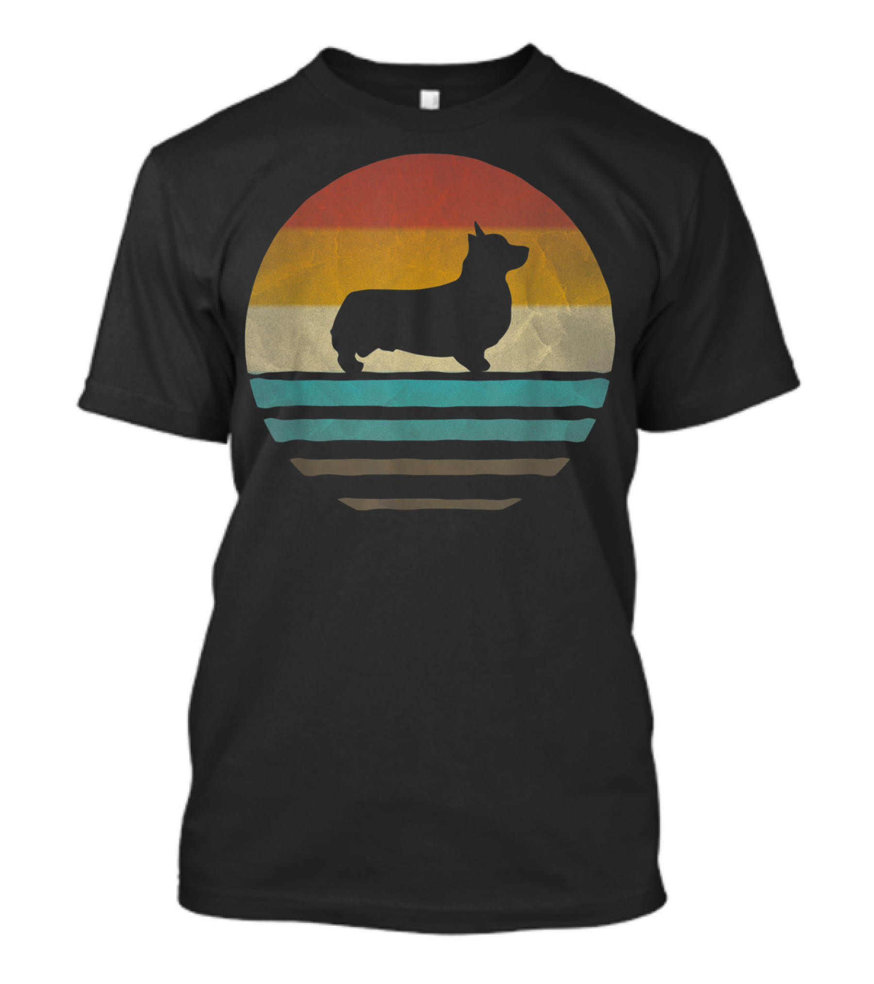 Retro Vintage Sunset Corgi Dog Breed Lover T-Shirt