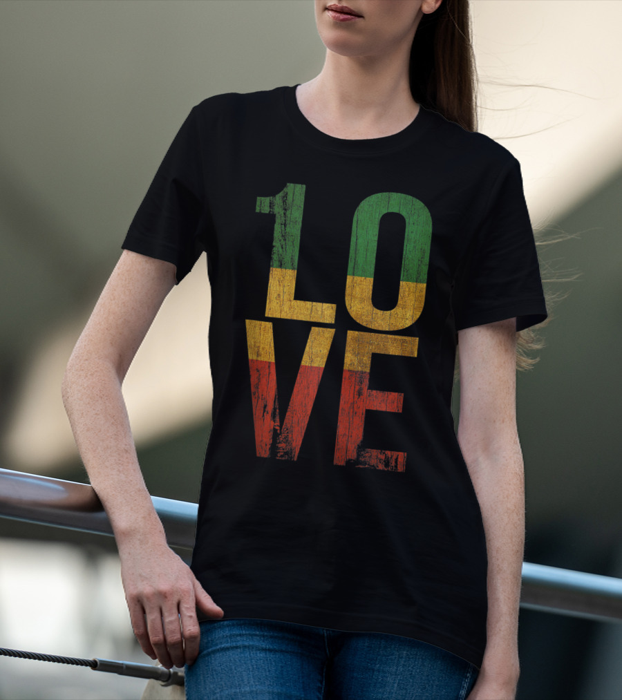Roots Rock Reggae 1 Love Rasta Colors T-Shirt