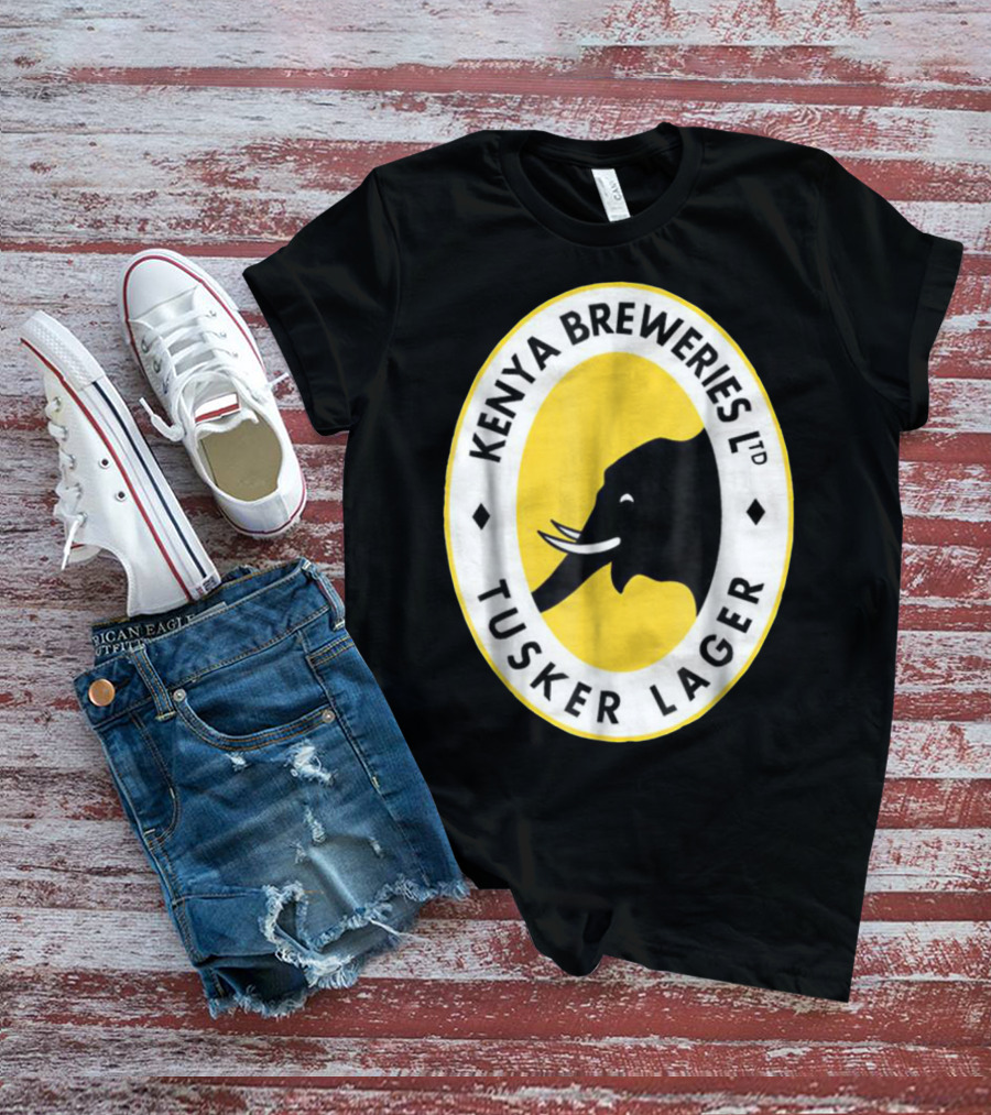 Kenya Breweries Ltd Tusker Lager African Elephant Icon T-Shirt