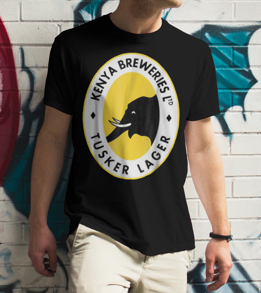 Kenya Breweries Ltd Tusker Lager African Elephant Icon T-Shirt