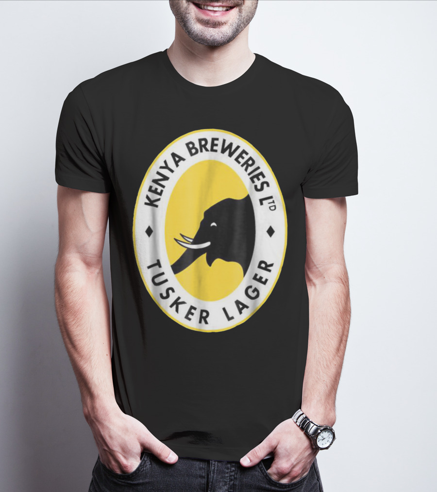 Kenya Breweries Ltd Tusker Lager African Elephant Icon T-Shirt
