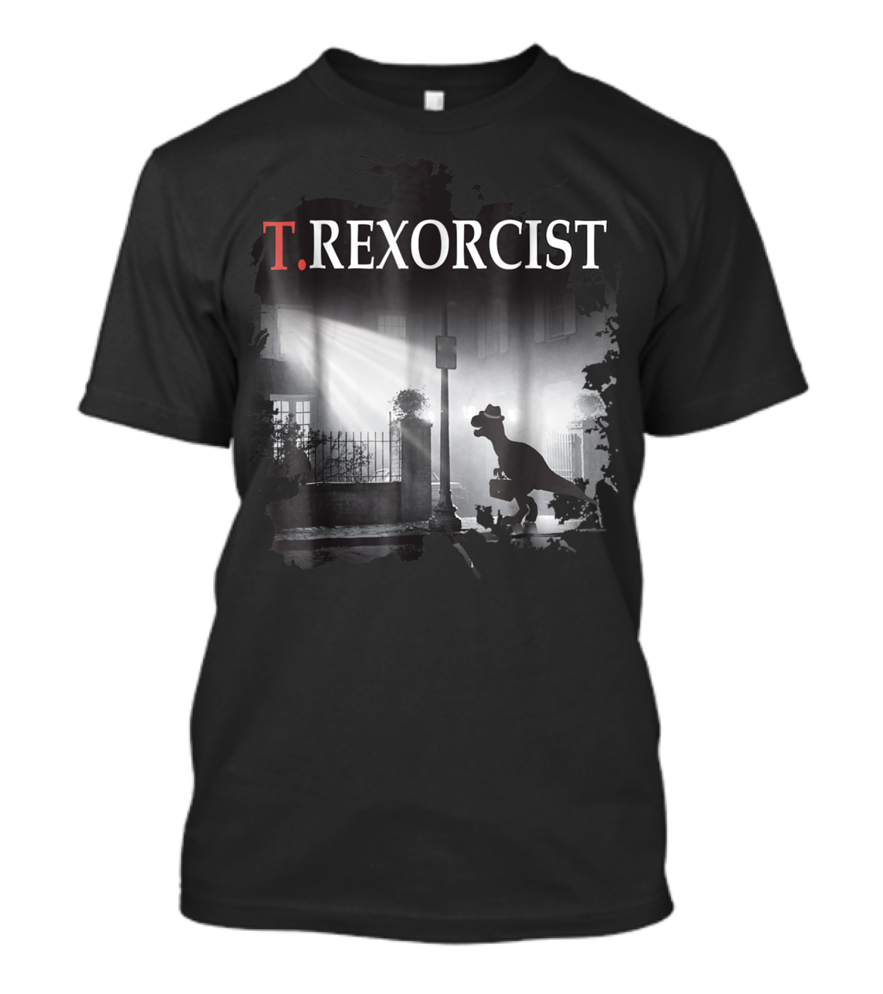T. Rexorcist Tyrannosaurus Rex Dinosaur Movie T-Shirt