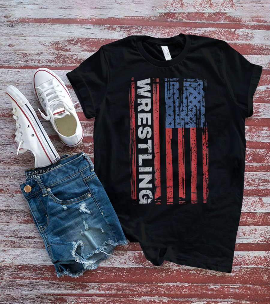Wrestling USA Flag T-Shirt