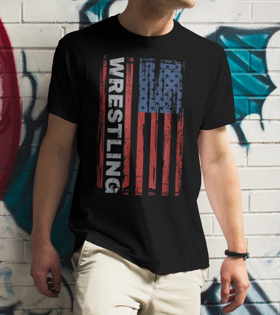 Wrestling USA Flag T-Shirt