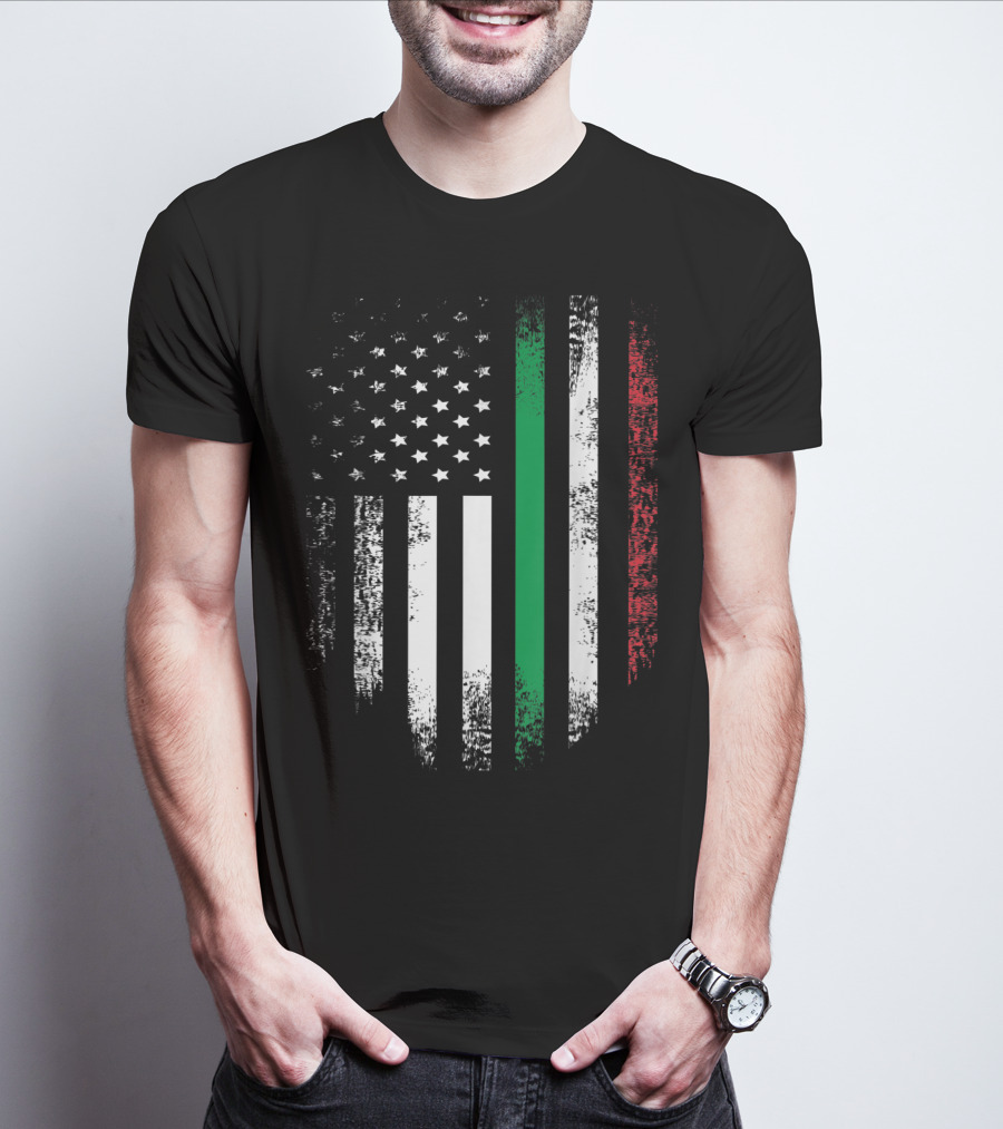 Vintage Italian Roots American Grown Italia USA Flag Colors T-Shirt