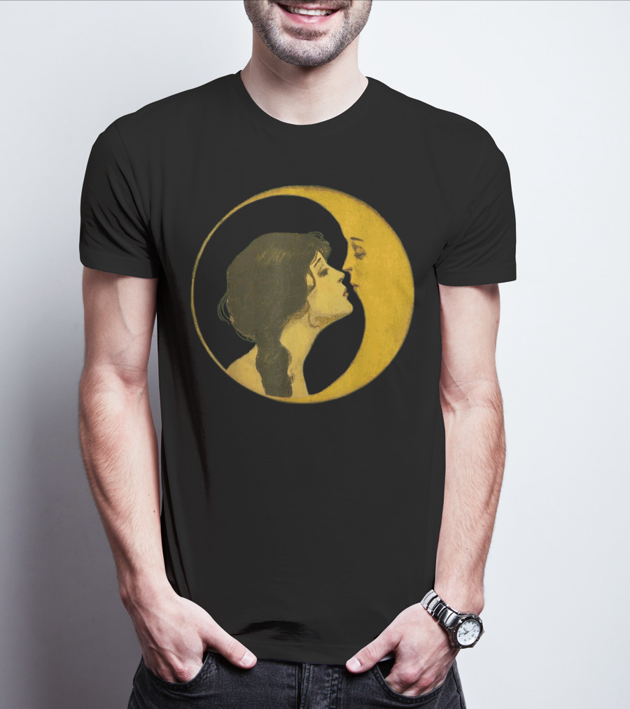 Kiss The Man On The Moon Vintage Celestial T-Shirt