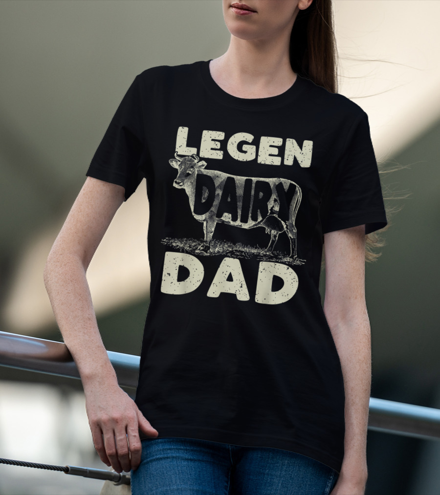 Mens Legen Dairy Dad Cow Farmer Father's Day T-Shirt