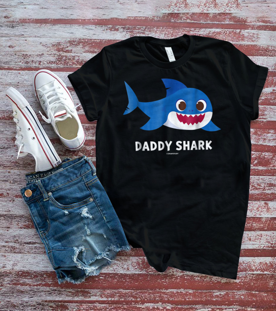 Pinkfong Mens Daddy Shark SmartStudy T-Shirt
