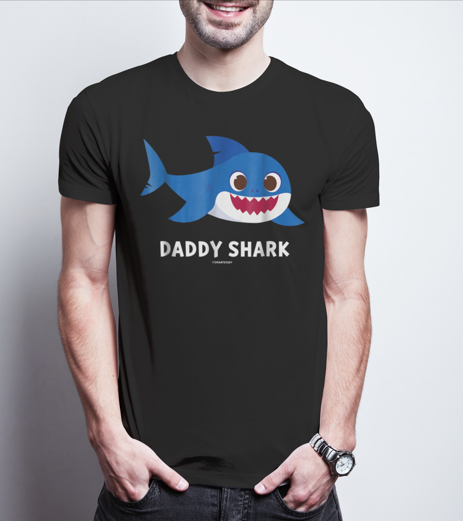 Pinkfong Mens Daddy Shark SmartStudy T-Shirt