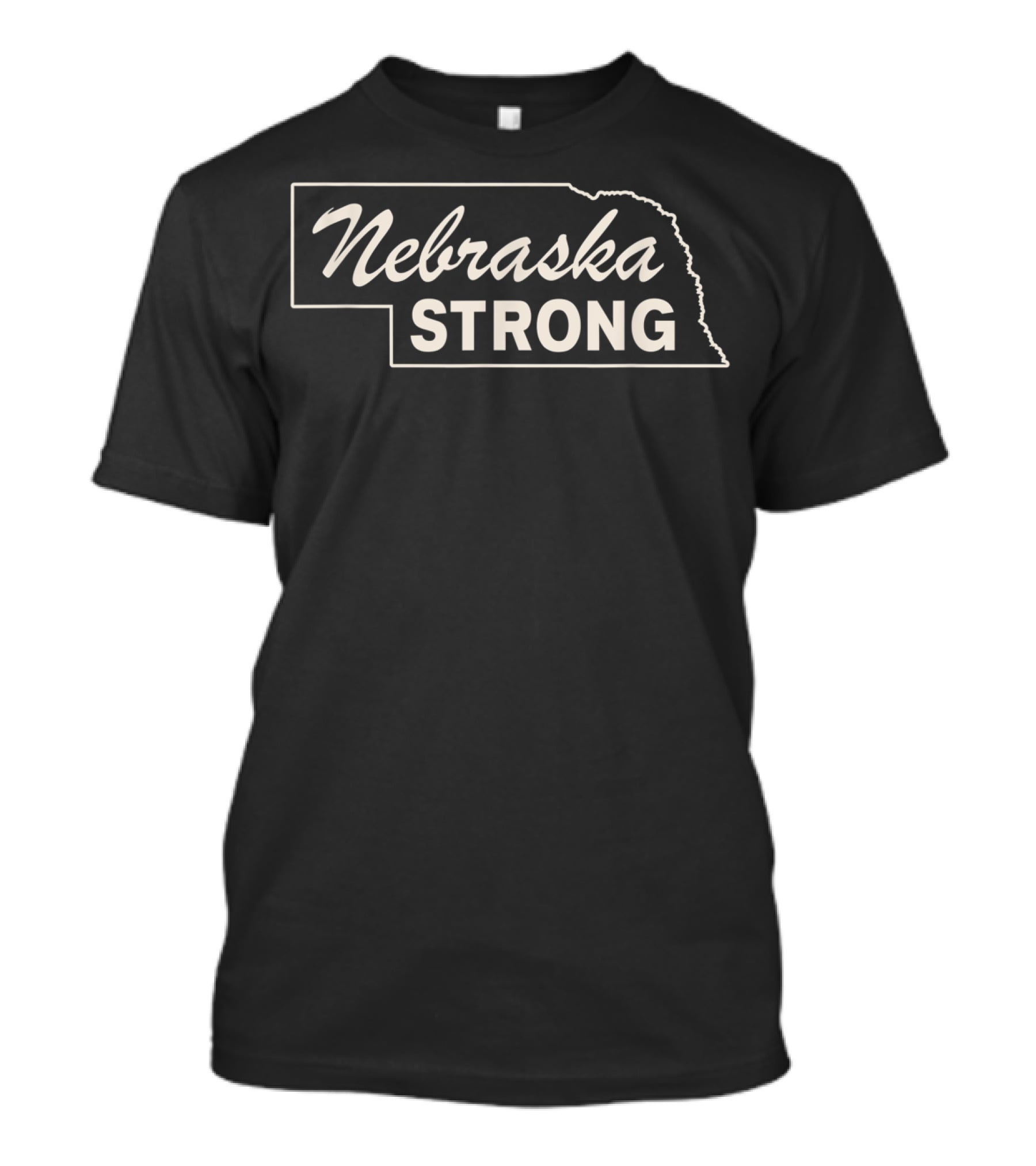 Nebraska Strong State Outline T-Shirt