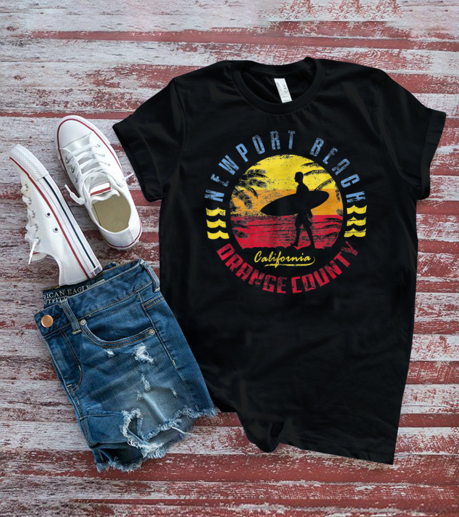 Newport Beach California Orange County Surfing T-Shirt