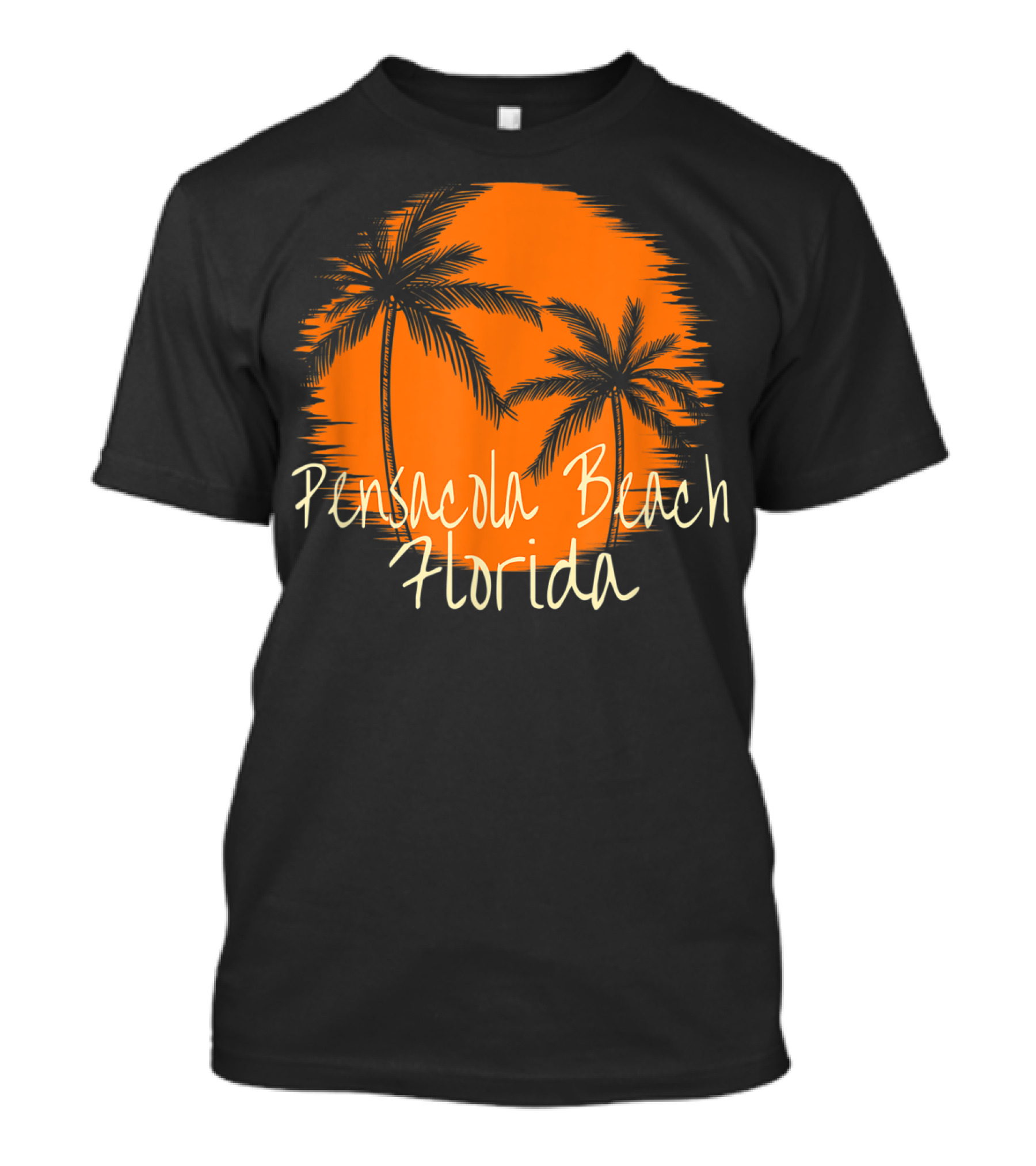 Pensacola Beach Florida Vacation Souvenir Sun Palm Trees T-Shirt