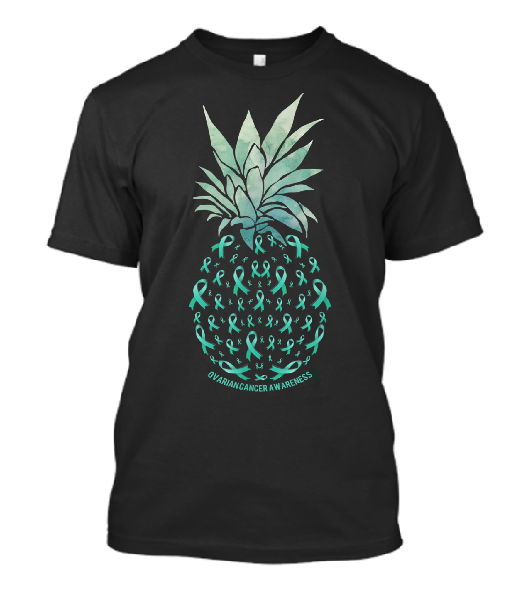 Pineapple Ovarian Cancer Awareness Ribbons T-Shirt