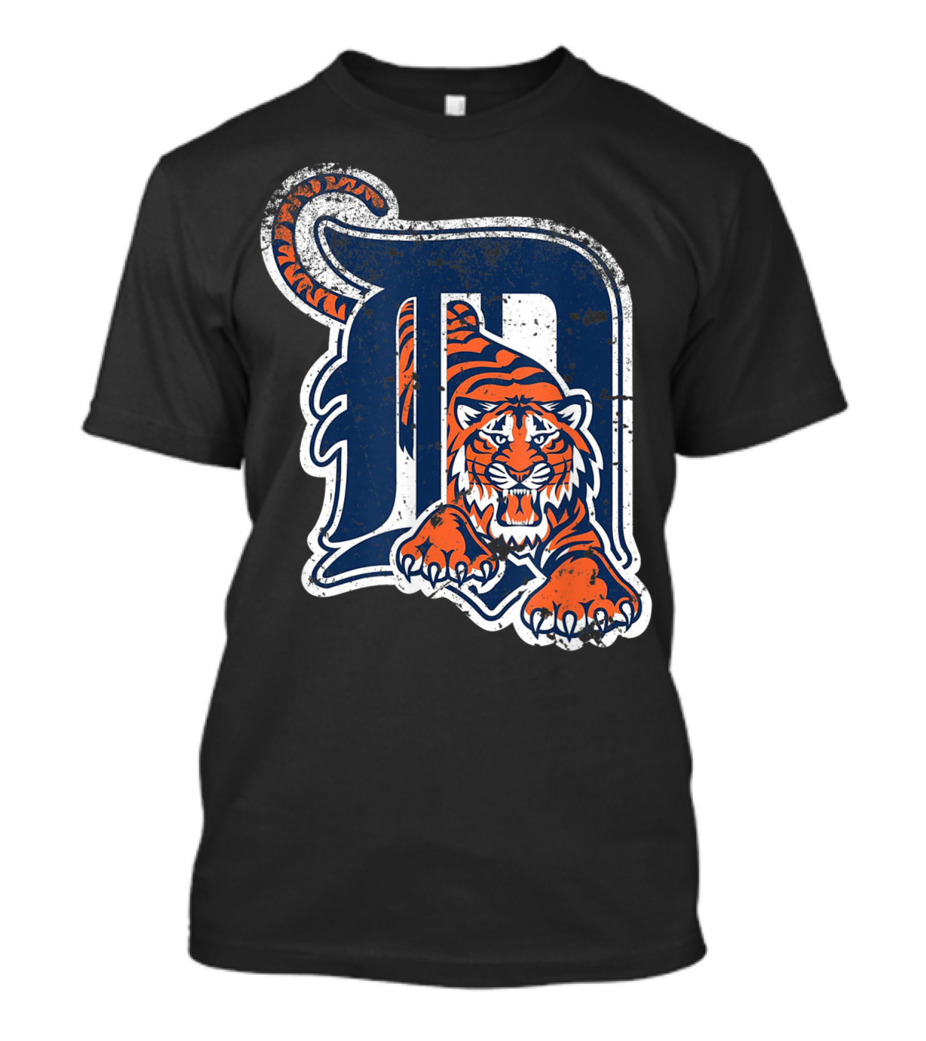 Tiger Mascot Distressed Detroit T-Shirt
