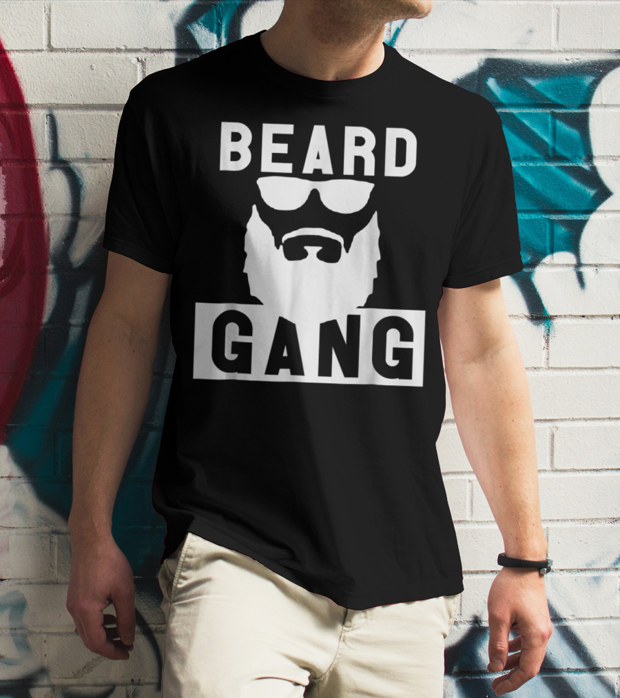 Beard Gang Beard And Mustache Sunglasses T-Shirt