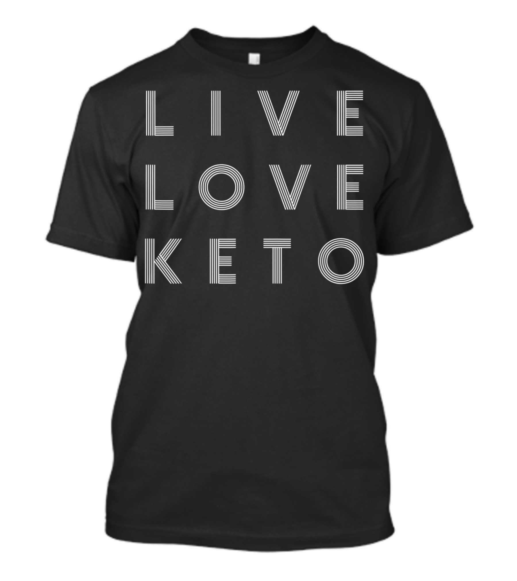 Live Love Keto Ketones Keto Low Carb Diet Fitness T-Shirt