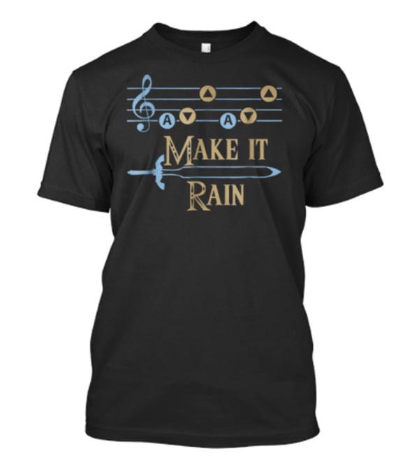 Majora Mask Make It Rain Ocarina Notes Funny T-Shirt