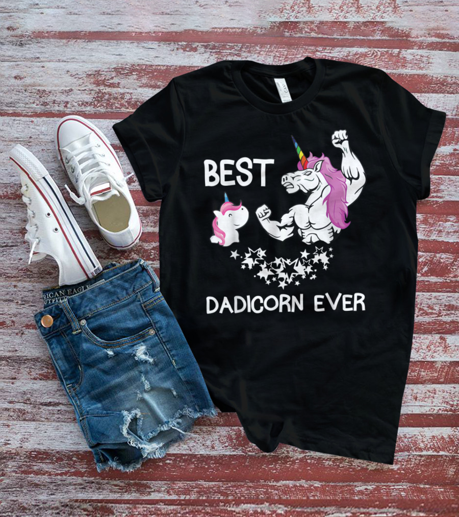 Best Dadicorn Ever Unicorn Dad Baby Father's Mens T-Shirt