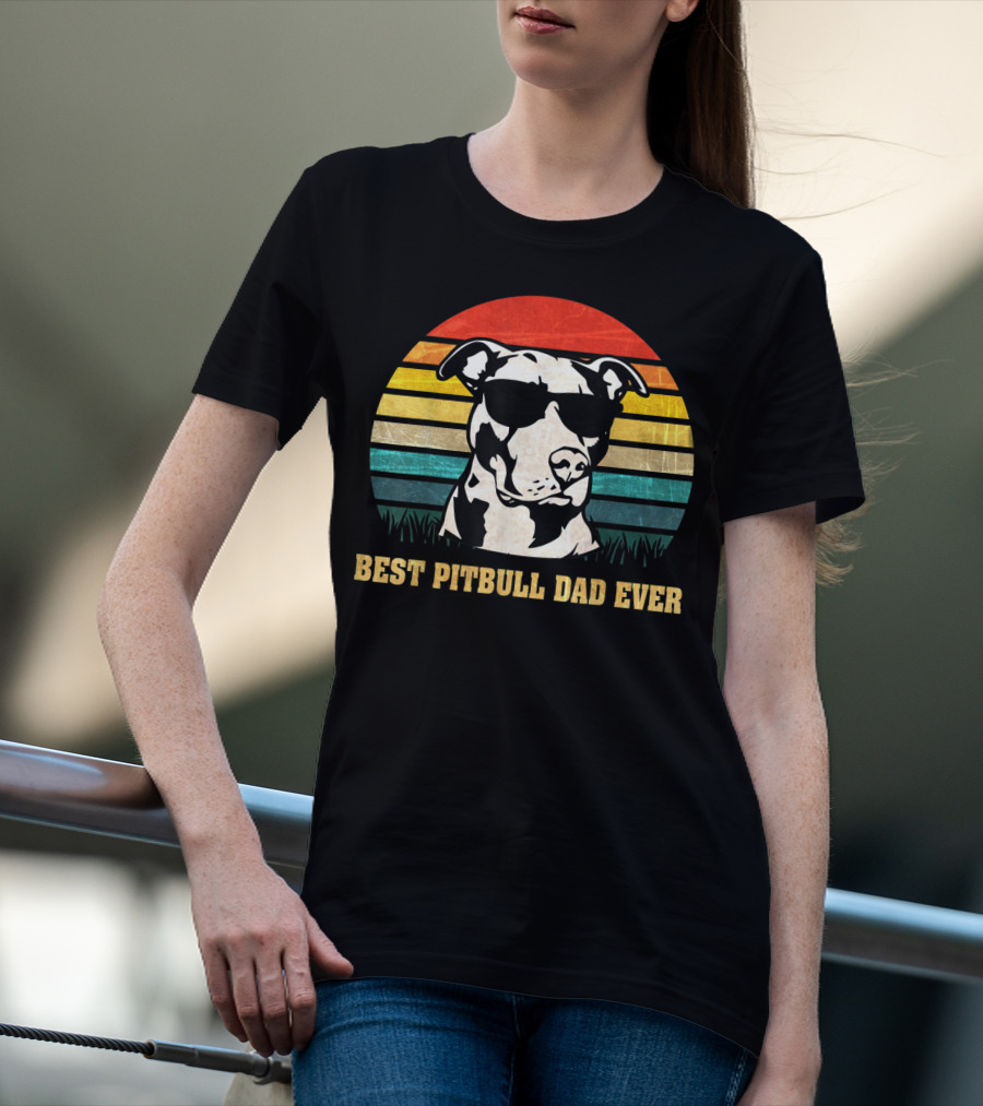 Best Pitbull Dad Ever Mens Father's Day T-Shirt