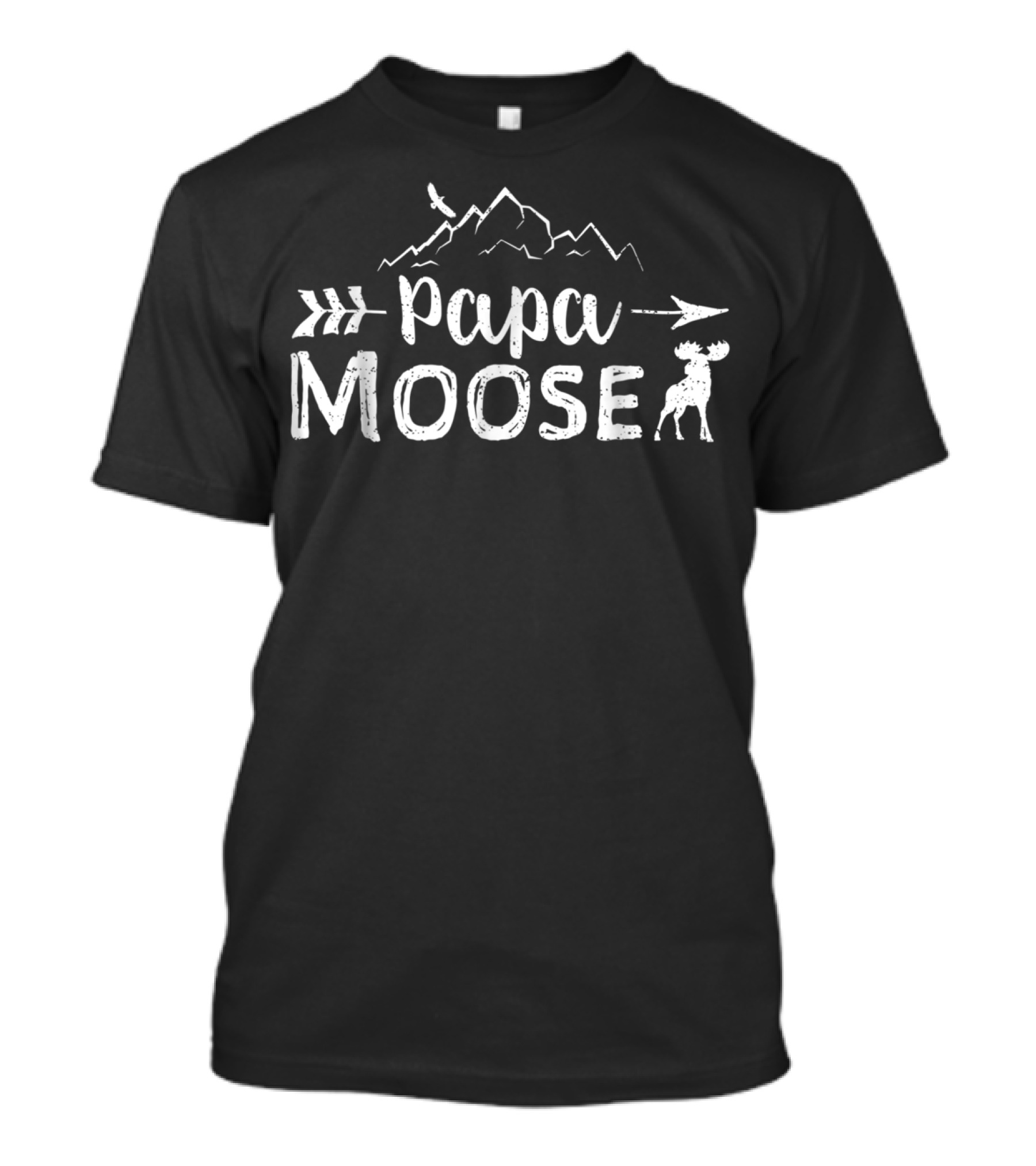 Papa Moose Mountain Arrow Matching Family Mens Mama Papa T-Shirt