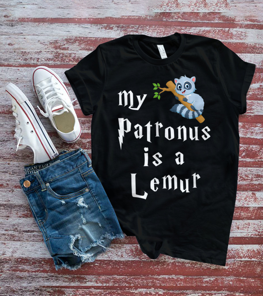 My Patronus Is A Lemur Cute Lemurs Magic Humor T-Shirt
