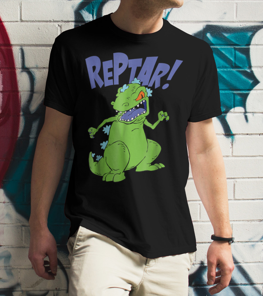 Reptar Rugrats Nickelodeon Animated Dinosaur Character T-Shirt