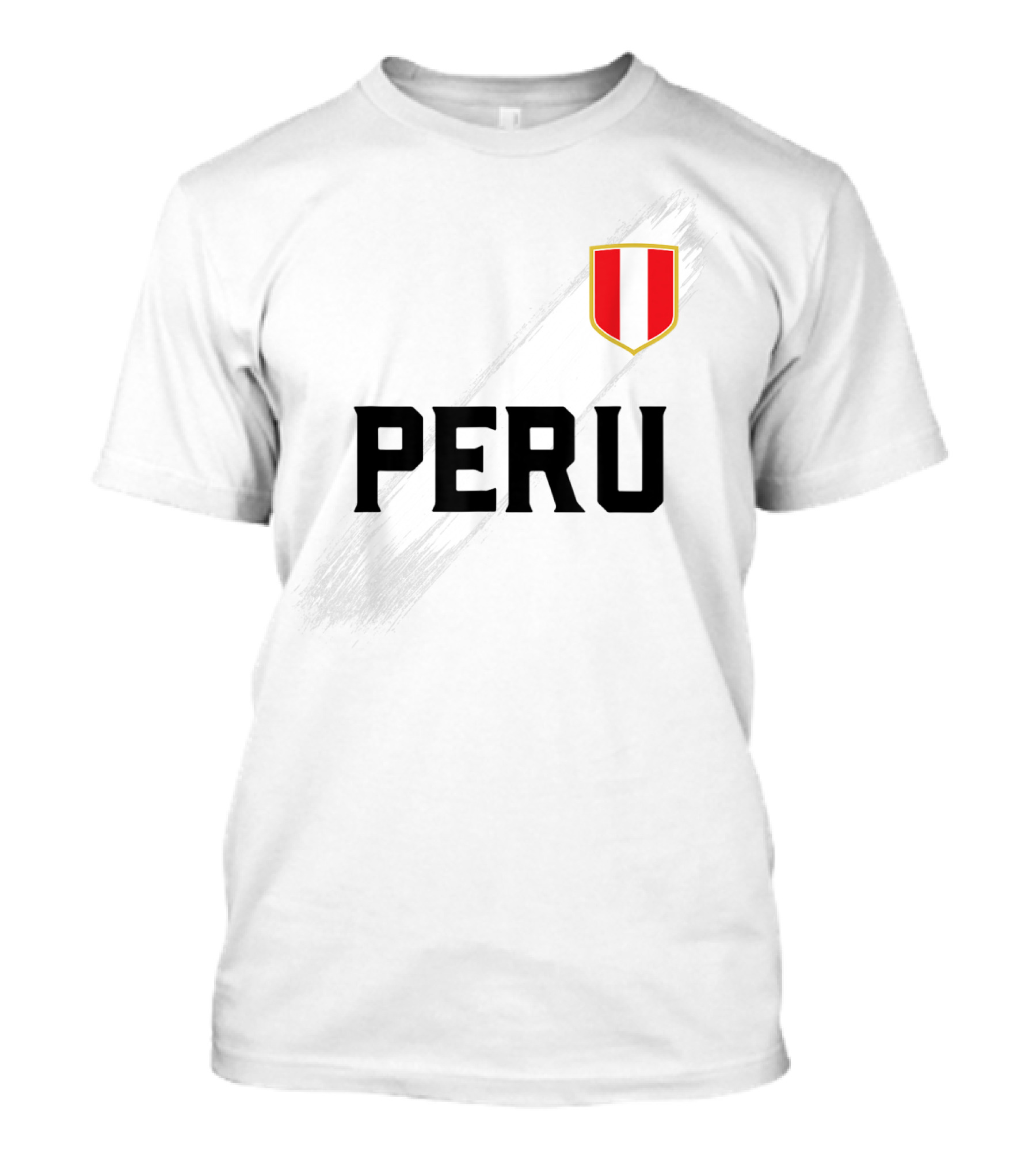 Peru Camiseta Peruvian Futbol Soccer Jersey With Flag T-Shirt