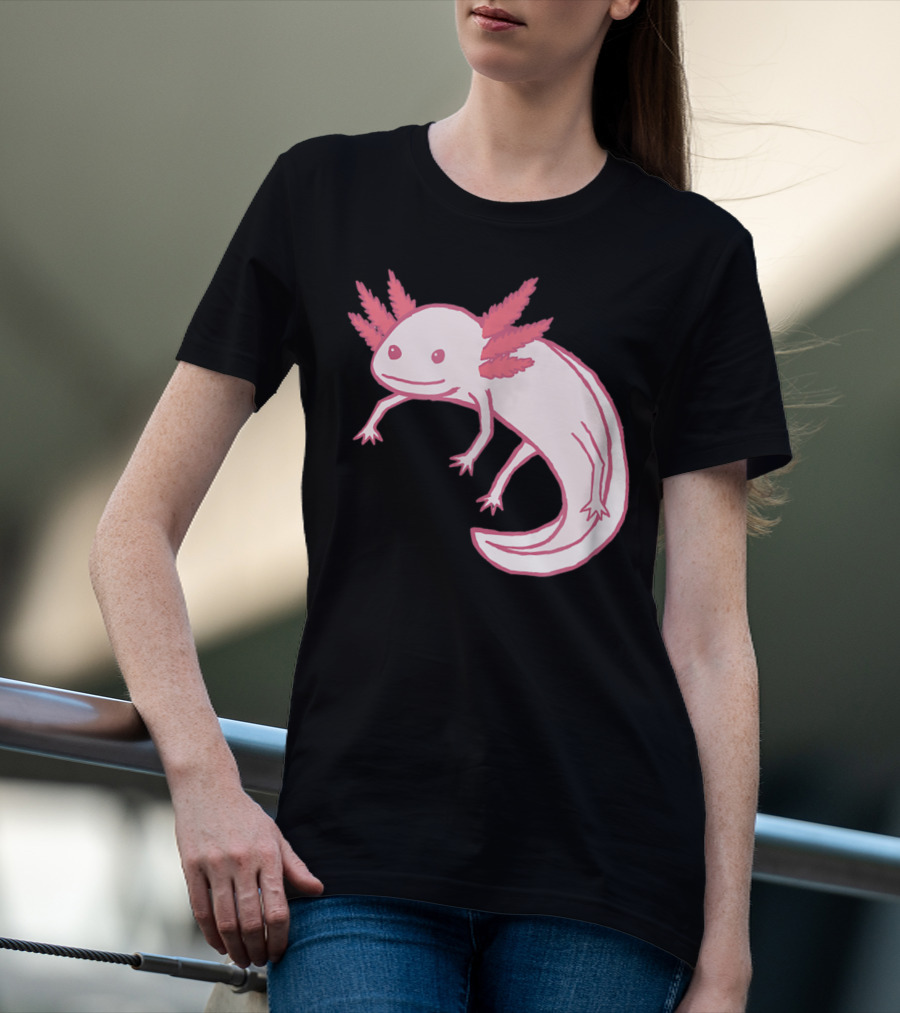 Pink Axolotl Cute Animal T-Shirt