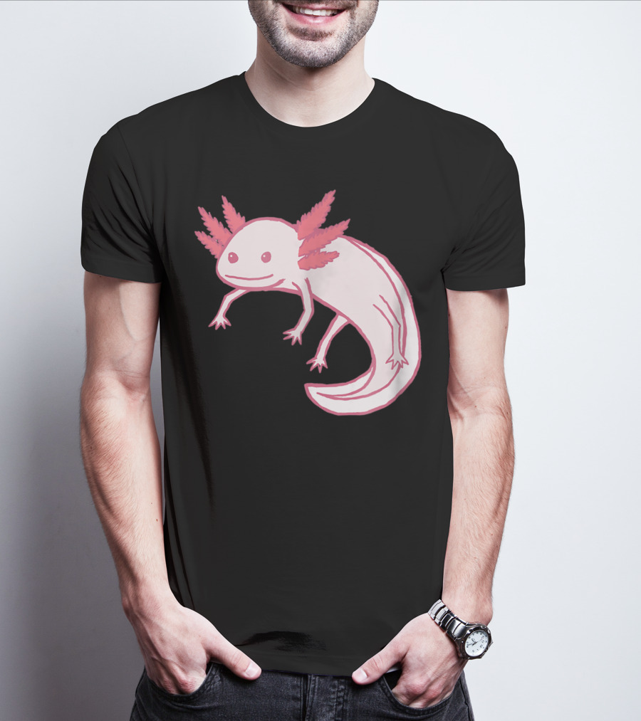 Pink Axolotl Cute Animal T-Shirt