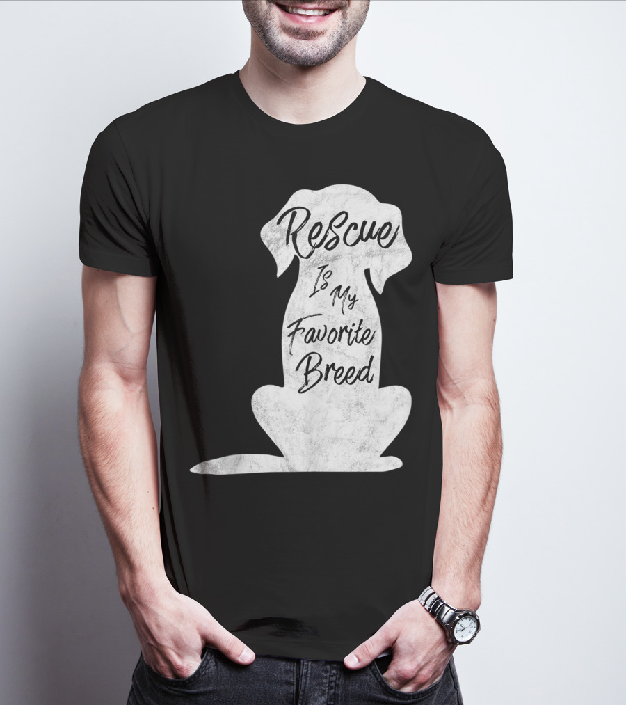 Rescue Is My Favorite Breed Dog T-Shirt
