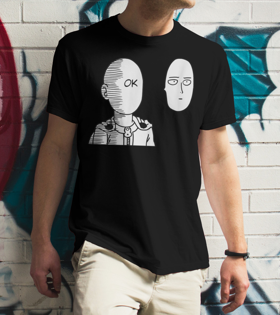Saitama OK Face Oppai Otaku Manga T-Shirt