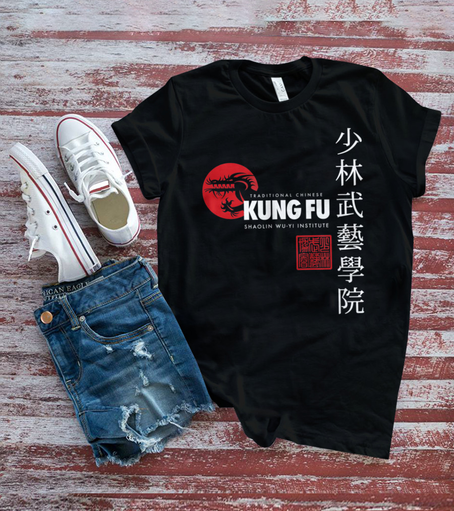 Shaolin Wu Yi Institute Traditional Chinese Kung Fu Martial Arts T-Shirt