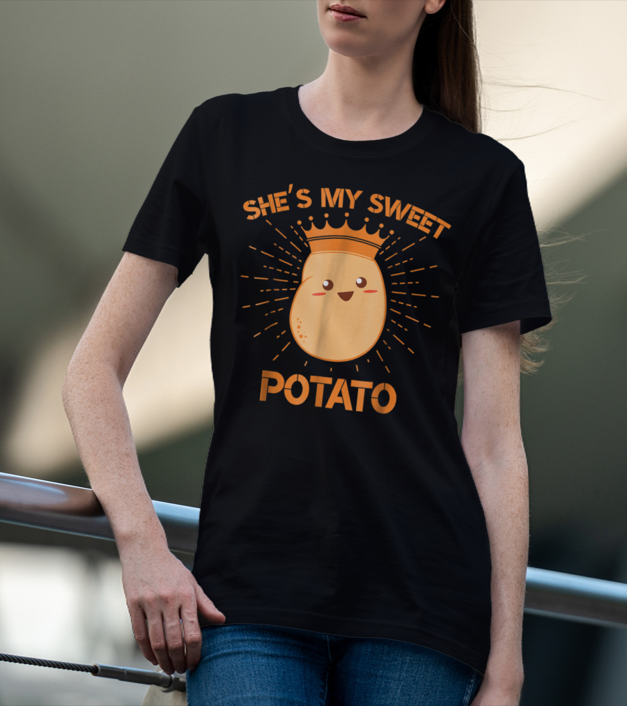 She's My Sweet Potato Potato King Cute Cartoon T-Shirt