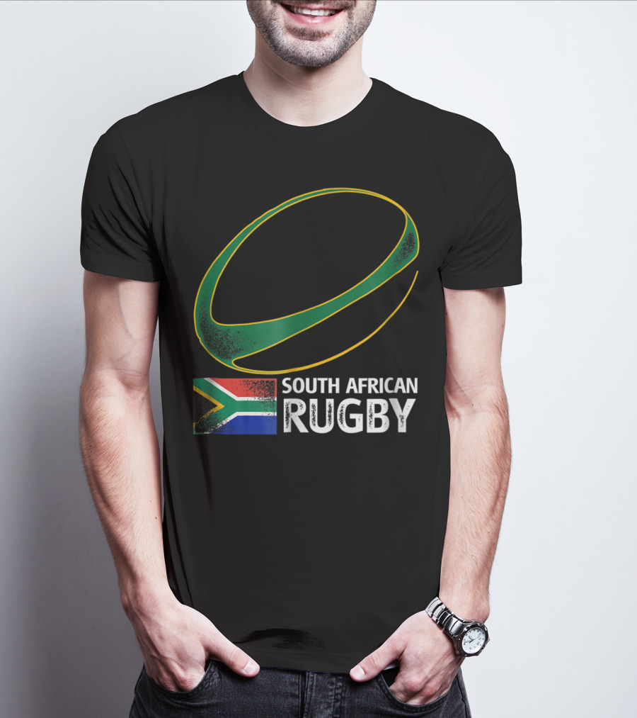 South African Rugby Springbok Flag Emblem South Africa T-Shirt