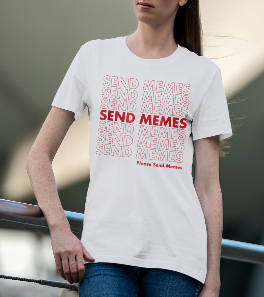 Please Send Memes Pattern Thank You Send Memes Plastic Bag T-Shirt