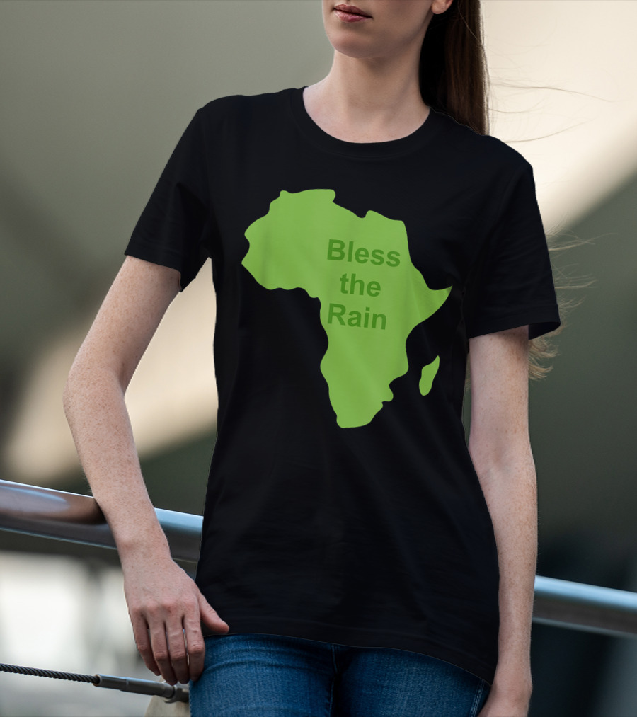 Toto Africa Bless The Rain Green Africa Shape T-Shirt
