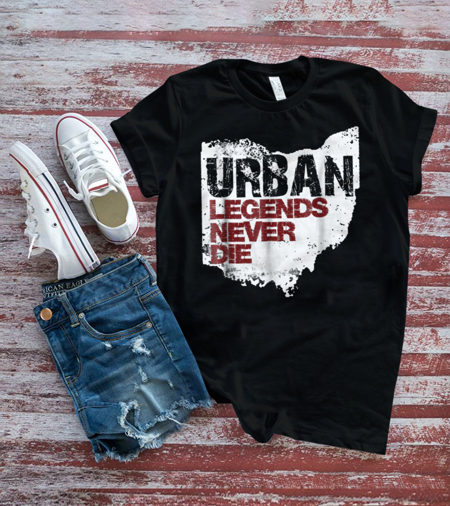 Urban Legends Never Die Ohio State Map T-Shirt