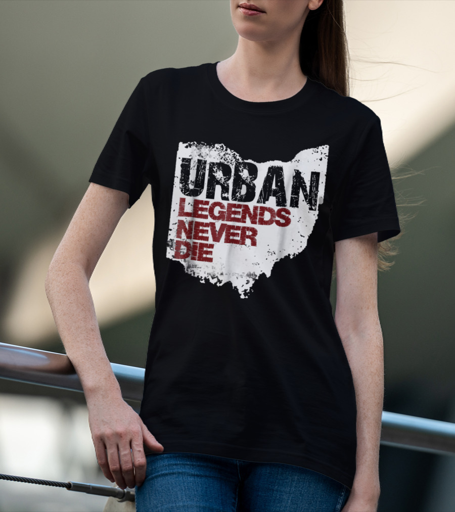 Urban Legends Never Die Ohio State Map T-Shirt
