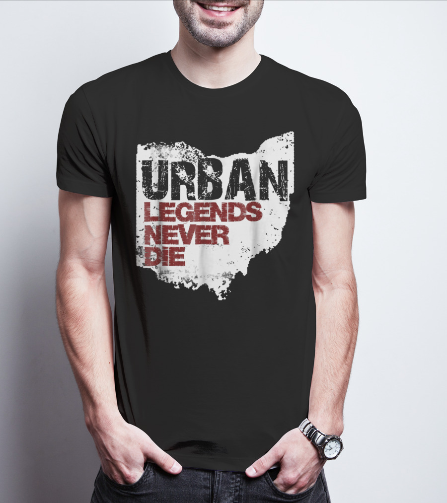 Urban Legends Never Die Ohio State Map T-Shirt