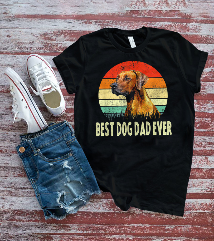 Vintage Best Dog Dad Ever Retro Canine T-Shirt