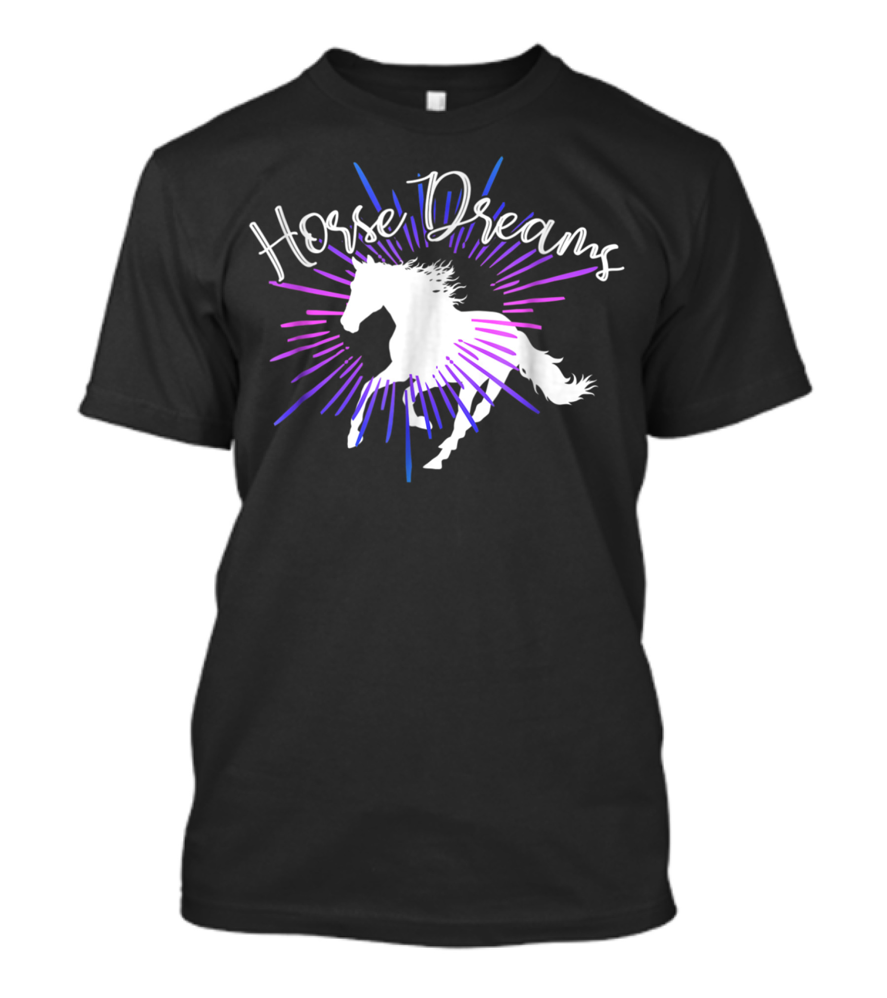 Horse Dreams Riding Girls Love Horses Rider F8 Silhouette Burst T-Shirt