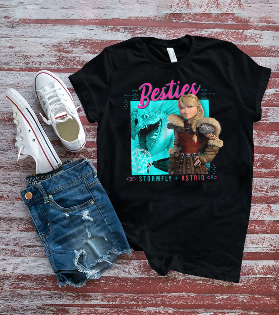 Besties Stormfly + Astrid How To Train Your Dragon 3 Hidden World T-Shirt