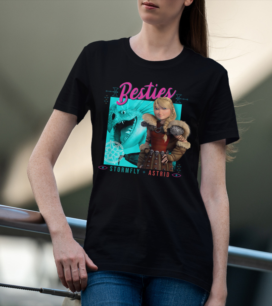 Besties Stormfly + Astrid How To Train Your Dragon 3 Hidden World T-Shirt