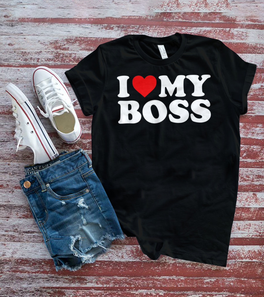 I Love My Boss Heart Icon T-Shirt