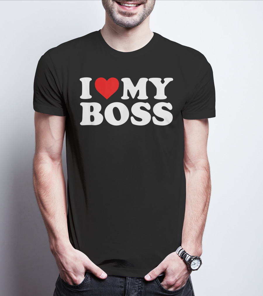 I Love My Boss Heart Icon T-Shirt