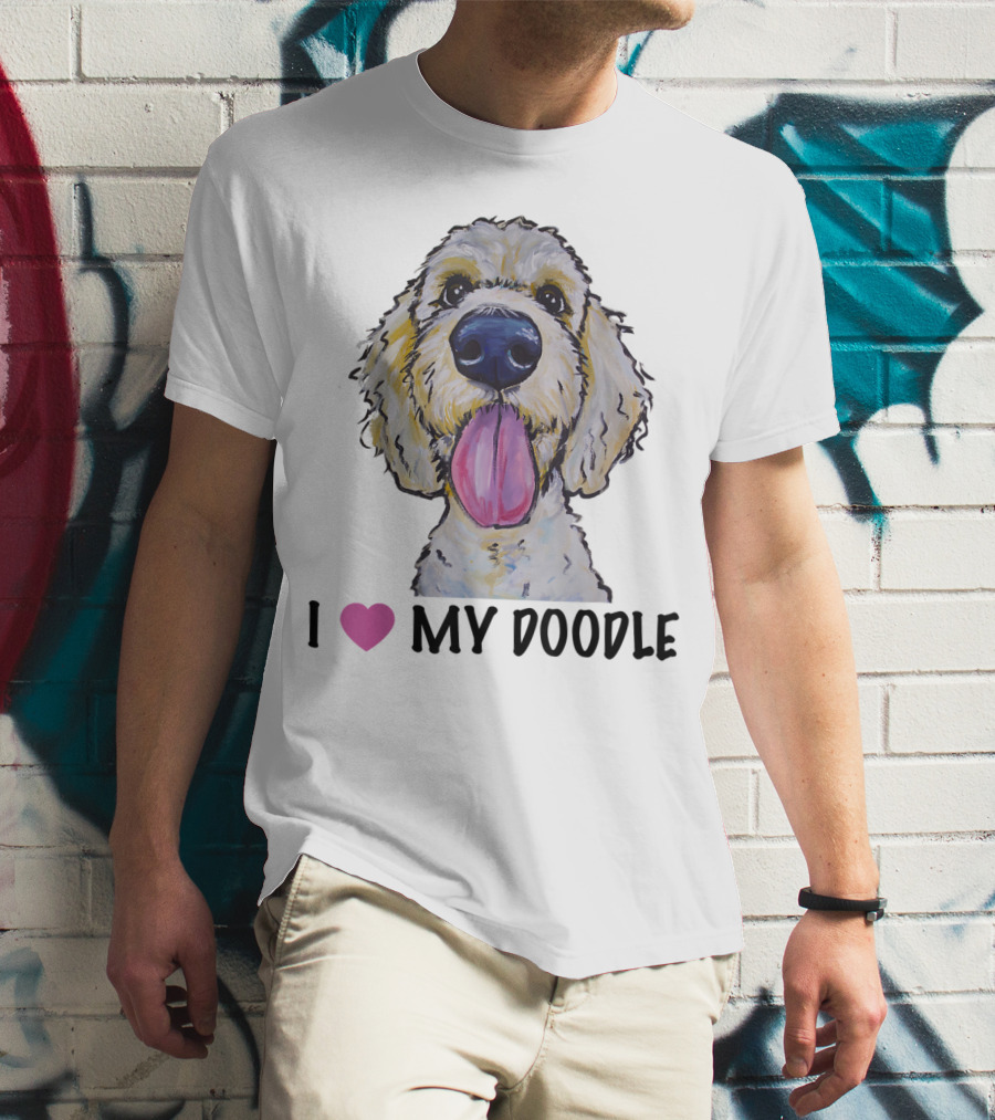 I Love My Doodle Golden Doodle Heart T-Shirt