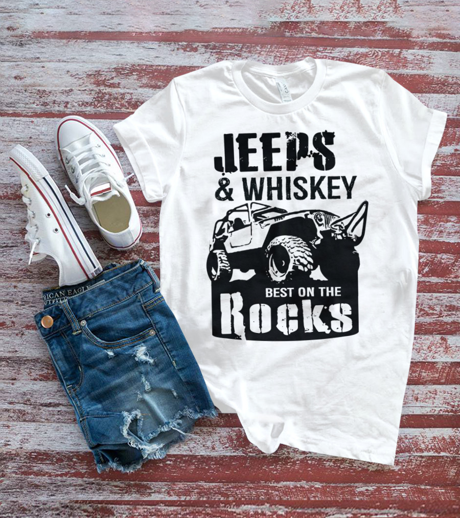 Jeeps And Whiskey Best On The Rocks T-Shirt