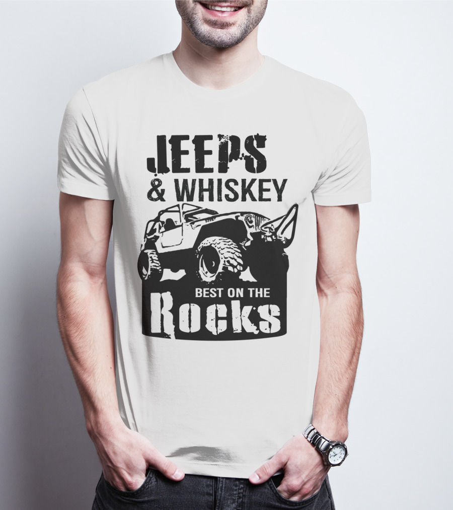 Jeeps And Whiskey Best On The Rocks T-Shirt